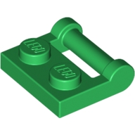 Lego destička 1x2 s tyčinkou (madlem), zelená (4521931)